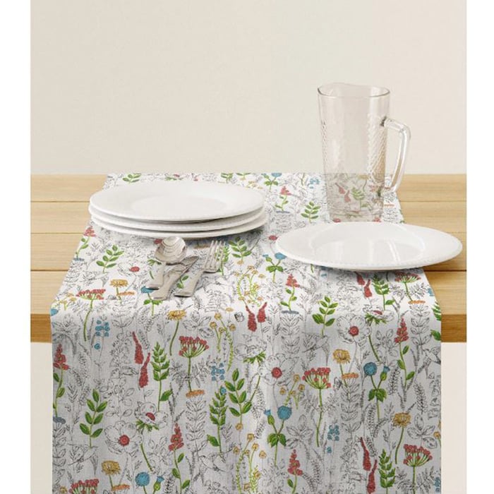 Set Tavola Erbe di Campo, 100% cotone prelavato - immagine 6