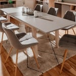 Tavolo allungabile Epik 50A 160x90, rovere grigio