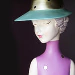 Vaso Lady Chic con cappello e borsa