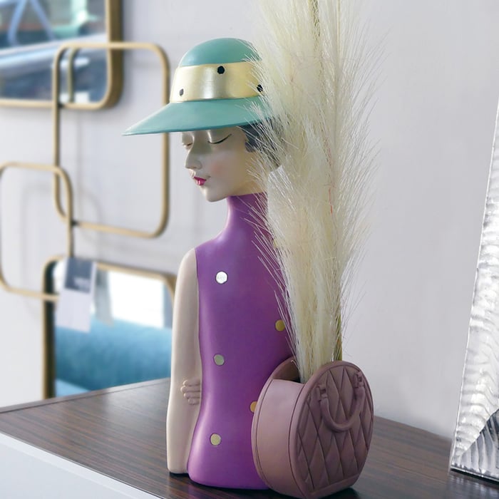 Vaso Lady Chic con cappello e borsa - immagine 2