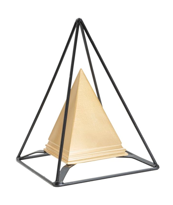 Piramide gold c/ferro cm 15x15x21 1