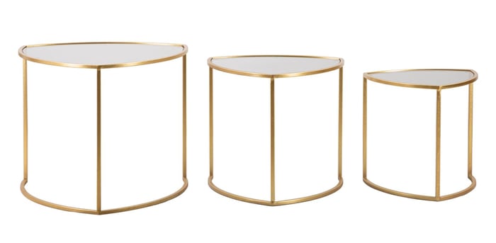 Tavolinetti da caffe' triangle set 3 pz cm ? 60x50-50x45-40x40 1