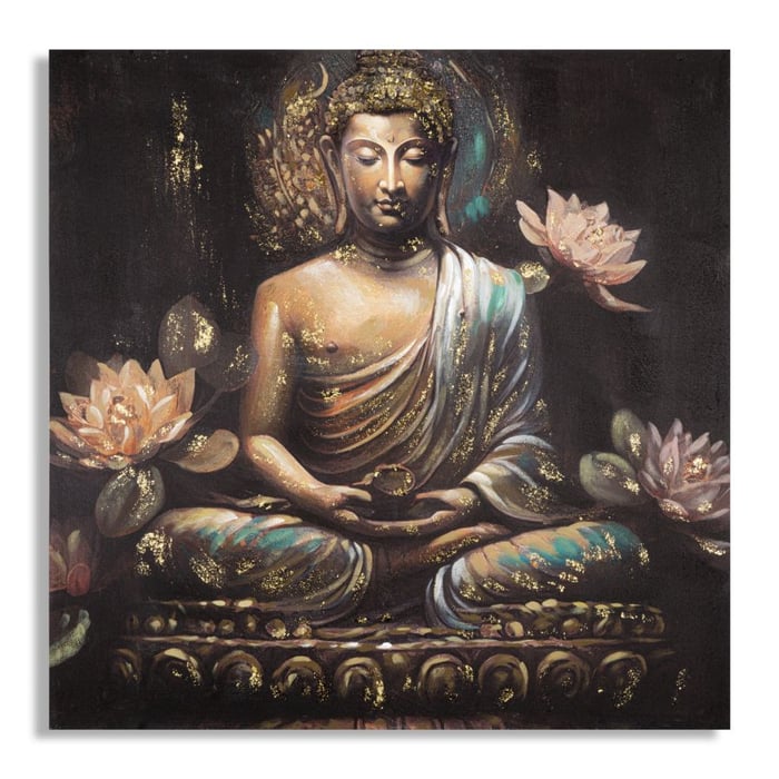 Dipinto su tela buddha -a- cm 100x3x100 1
