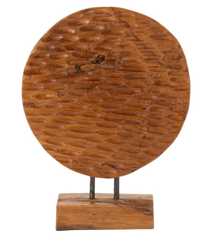 Scultura coin in teak riciclato cm 30x15,5x40 (pezzi unici - non rip. in serie) 1