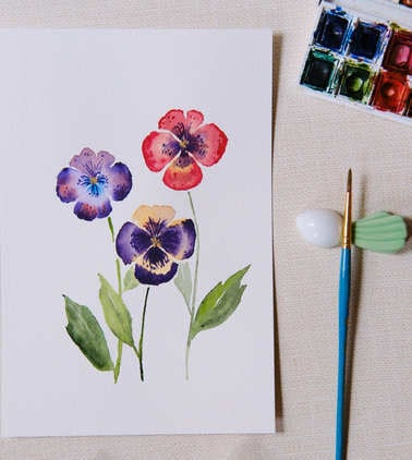 Painting Flowers with Watercolor 1