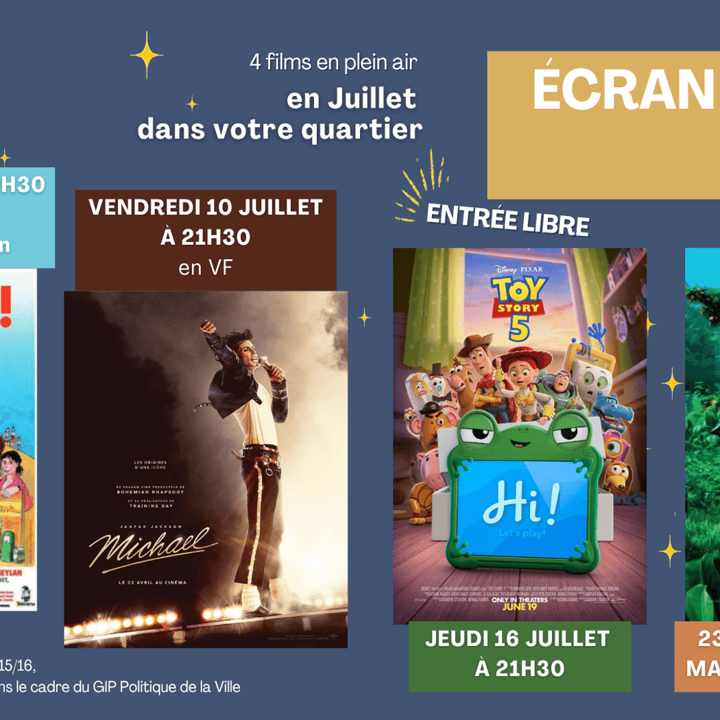 ÉCRAN SOUS LES ÉTOILES – CINÉMA EN PLEIN AIR