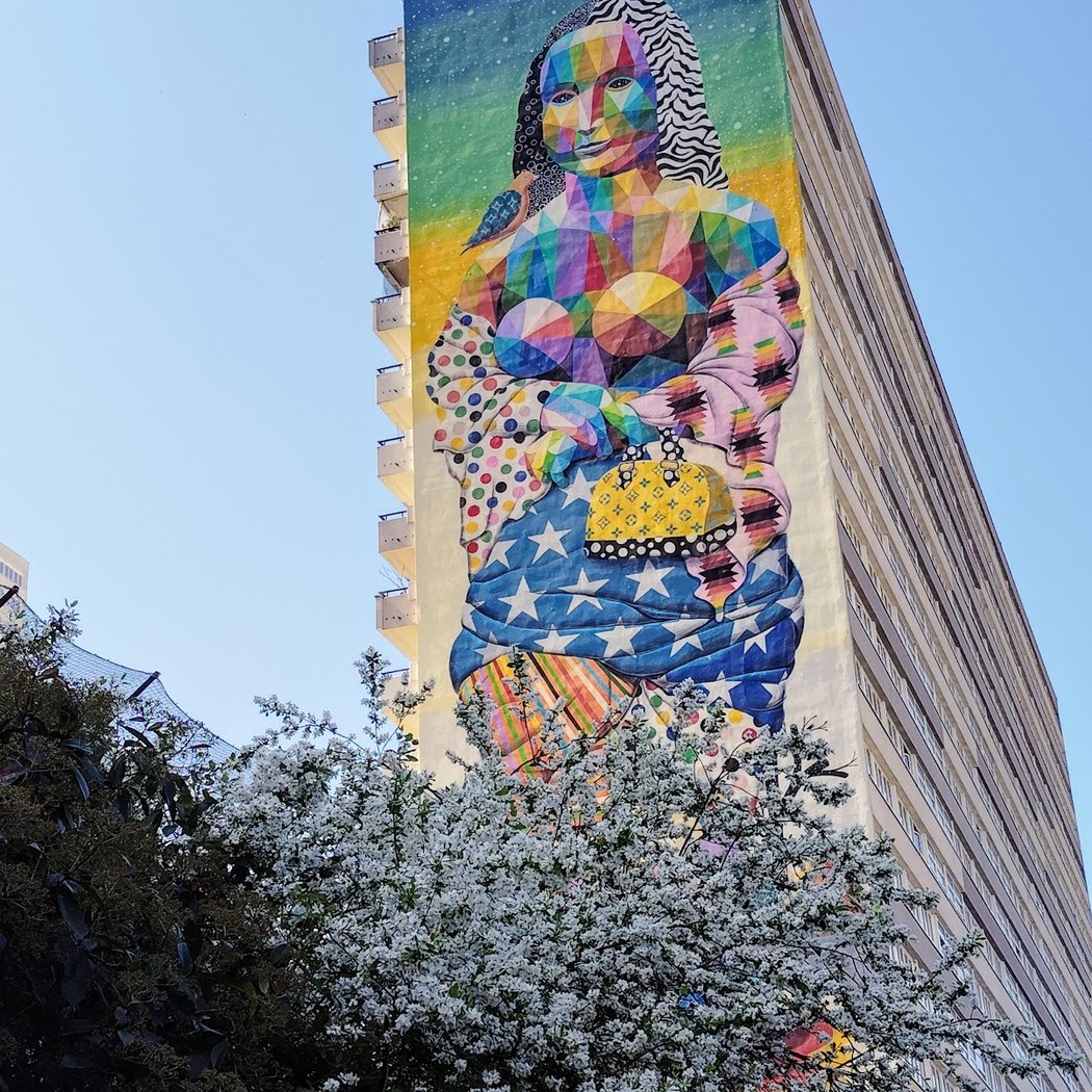 Street Art "Mona Lisa La Joconde" d'Okuda 1
