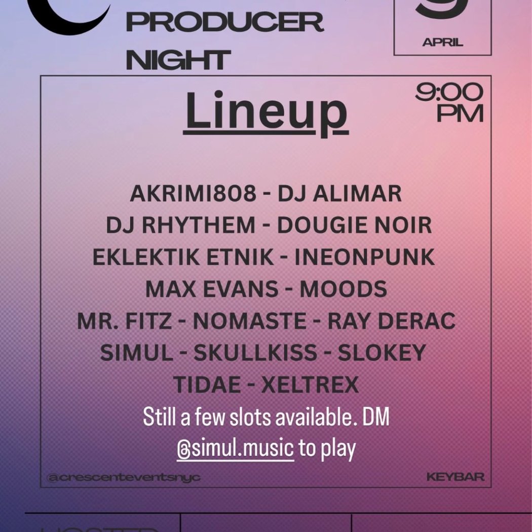 Crescent: Producers Night Open Decks 1