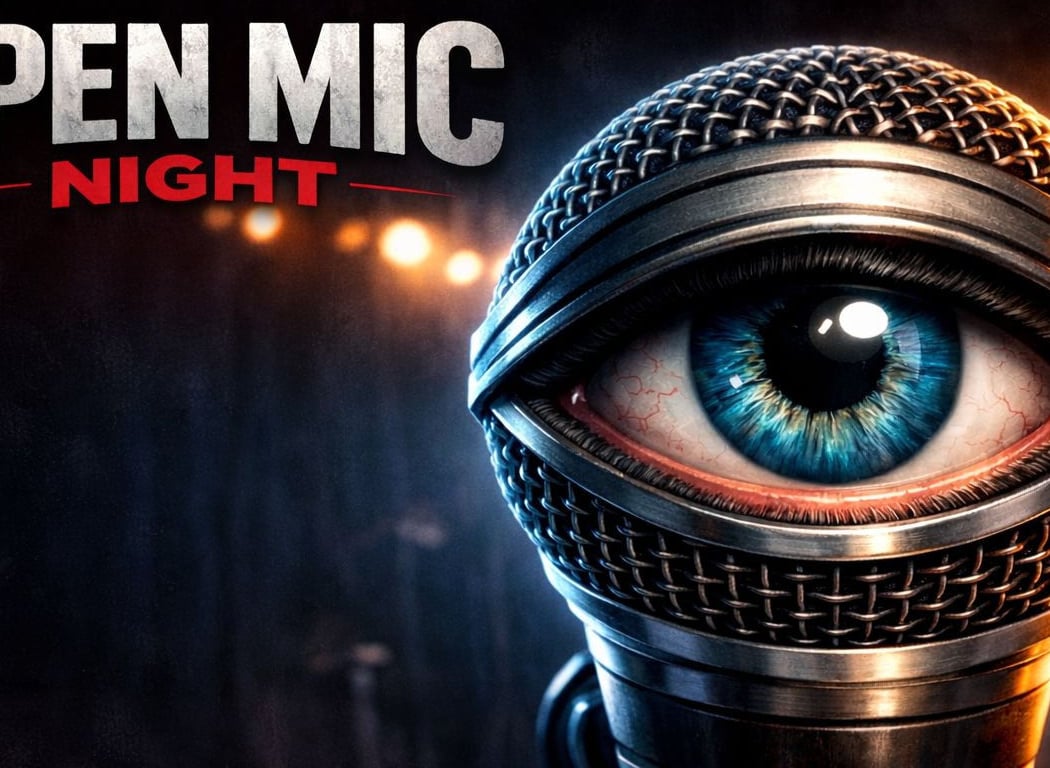 OPEN MIC THE MIC IS WATCHING YOU 1 Stage 100 Story