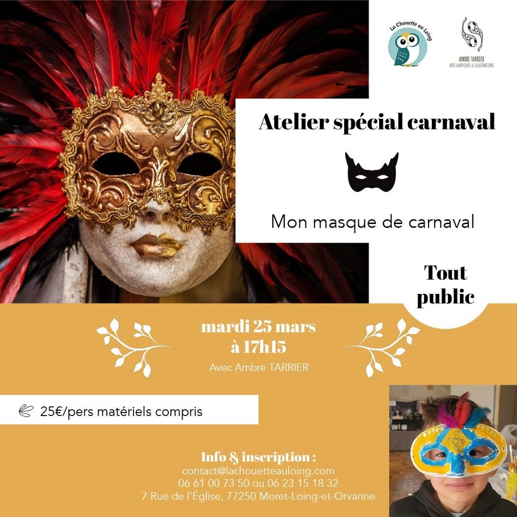 Atelier "Mon masque de carnaval" 1