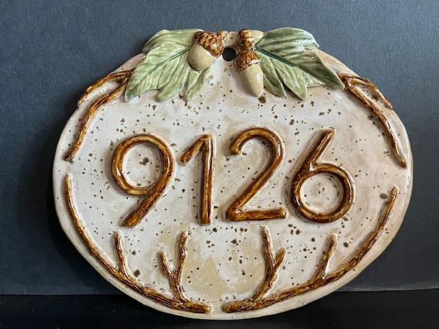 Ceramic House Number Plaque/Tile 1