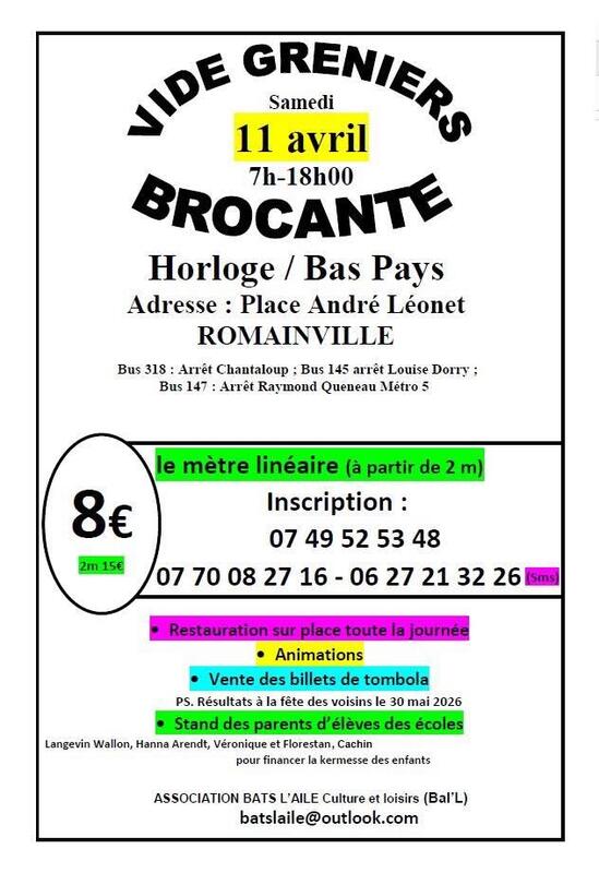 Vide-grenier Romainville Bas-Pays / Horloge 1