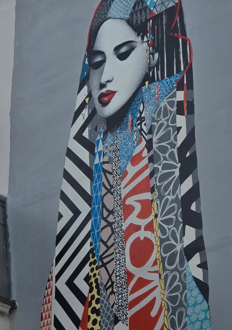 Fresque la " Geisha-02", de Hush 1