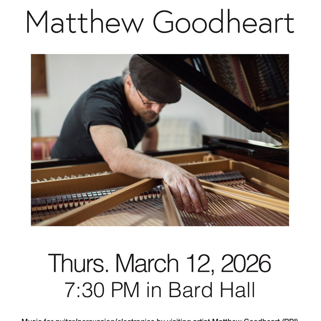 Bard electronic music visiting artist Matthew Goodheart 1