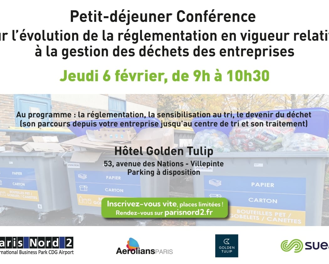 Petit-déjeuner Conférence sur l’évolution de la réglementation en vigueur relative à la gestion des déchets des entreprises 1