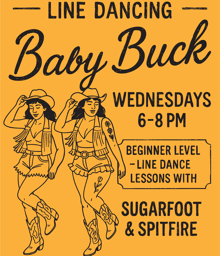 Baby Buck beginner level line dancing with Sugarfoot & Spitfire