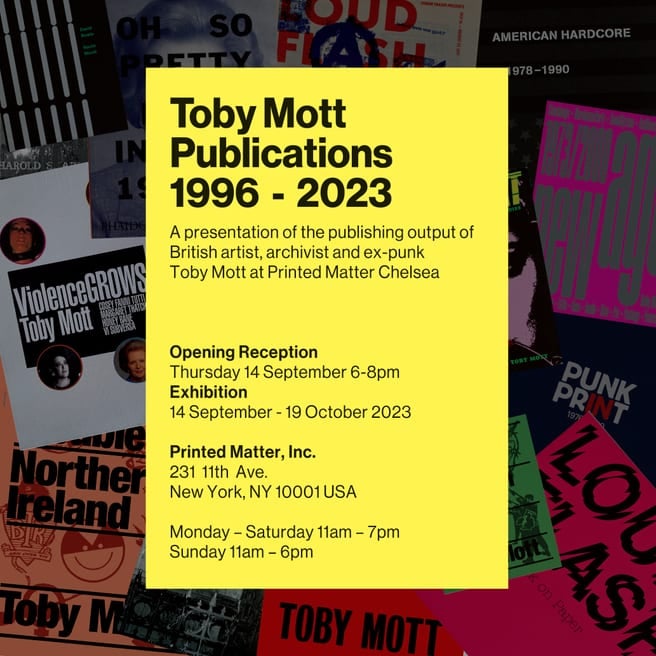 TOBY MOTT PUBLICATIONS - Printed Matter 1