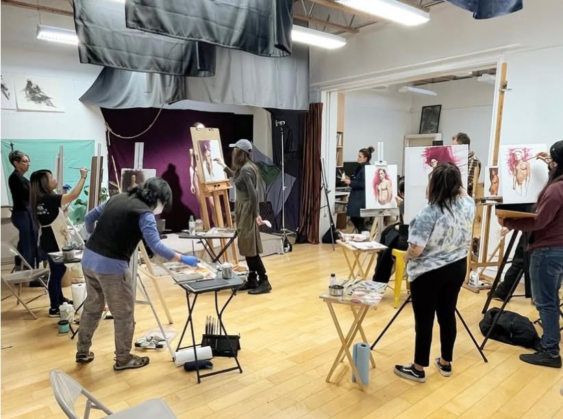 Figure painting classes with the live model 2
