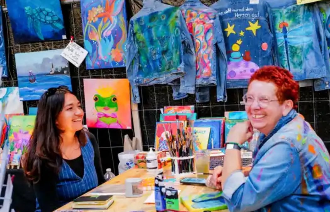 MalZeit" mit Karen Reese von Kreativ.malerei auf dem Markt der Møglichkeiten