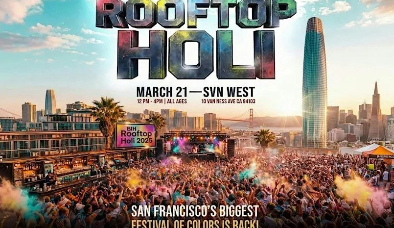 San Francisco Rooftop Holi Music Festival 2026 1