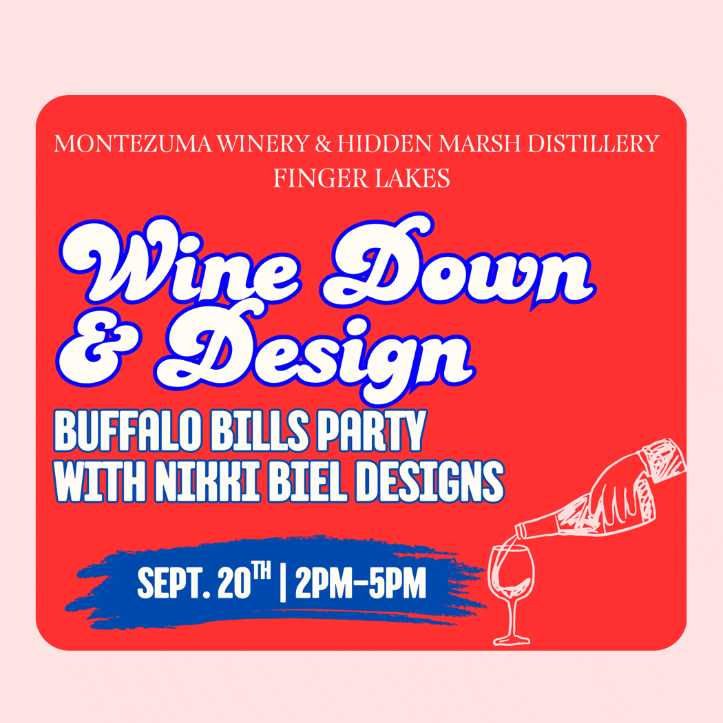 Wine Down & Design: Game Day Paint Party for Bills Fans