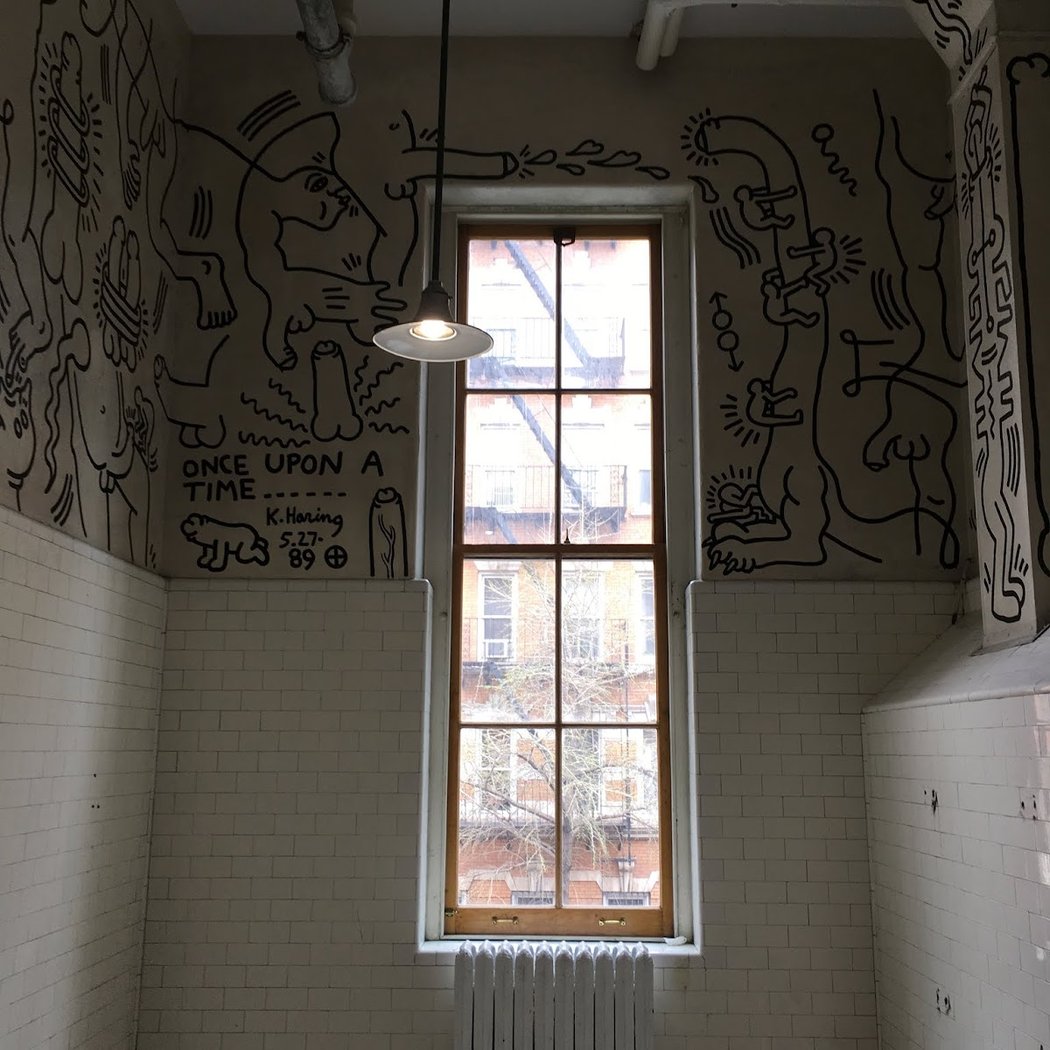 Keith Haring's Bathroom Mural 1