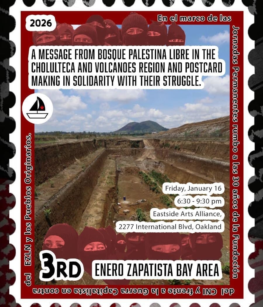 A Message from Bosque Palestina Libre in the Cholulteca and Volcanoes Region + Postcard Making 1