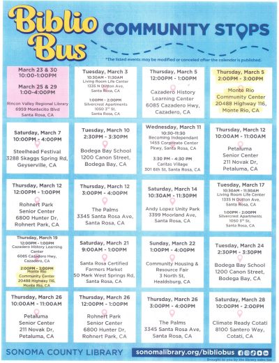 Sonoma County Library BiblioBus 1