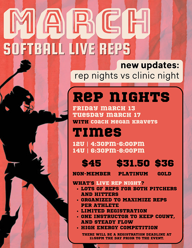 March Softball Live Reps 1