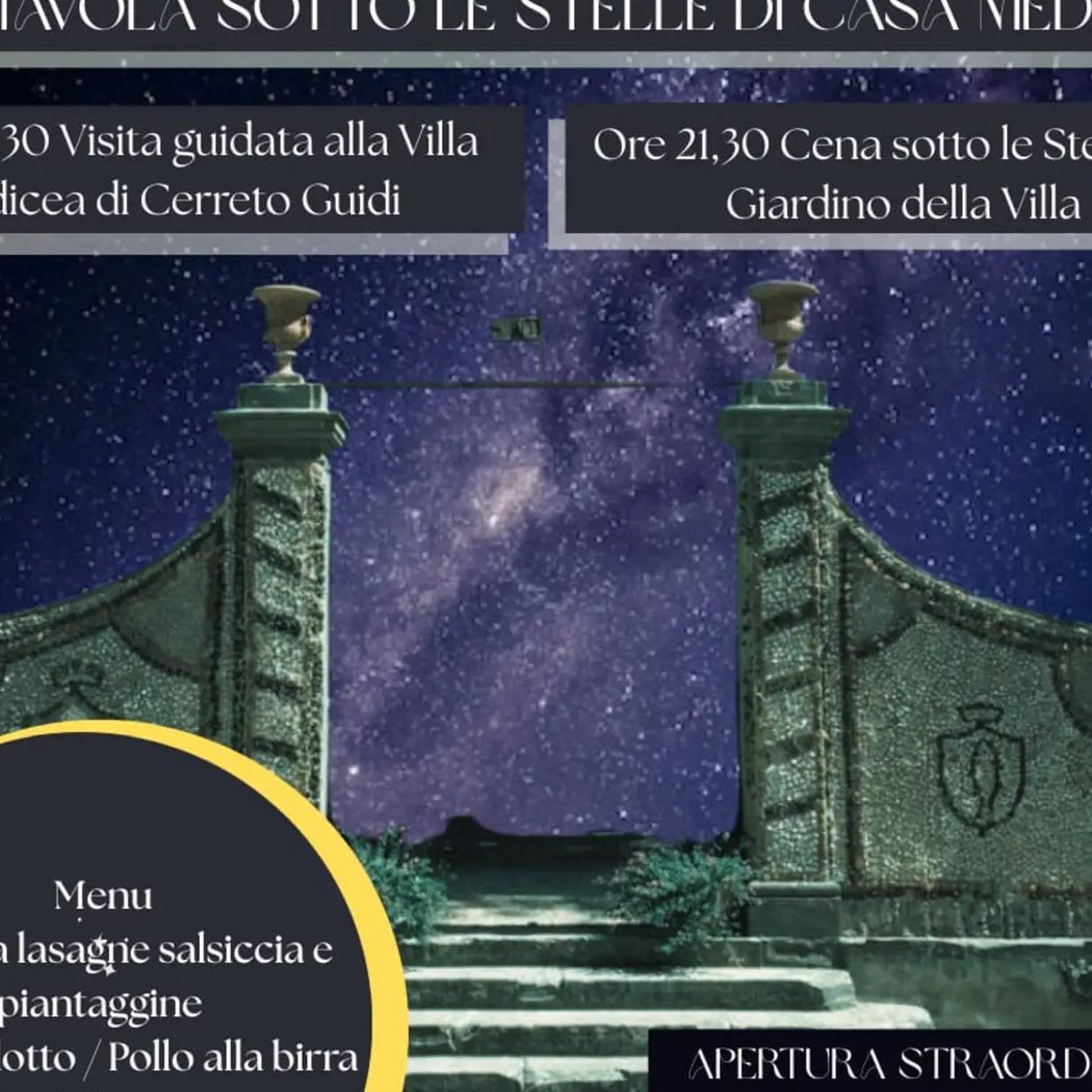 A tavola sotto le stelle di Casa Medici 1
