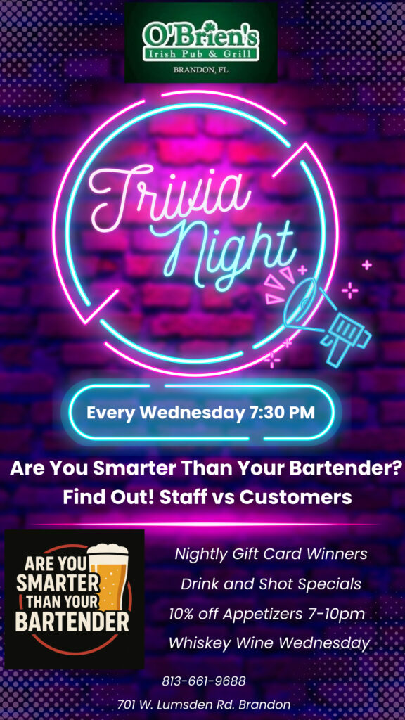 Are You Smarter Than Your Bartender?! Trivia