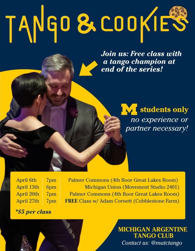 Beginner Argentine Tango Classes & Workshop for U-M Students 1