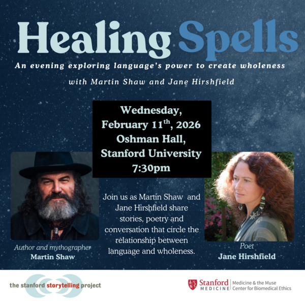 Healing Spells: An Evening Exploring Language’s Power to Create Wholeness with Martin Shaw and Jane Hirshfield 1