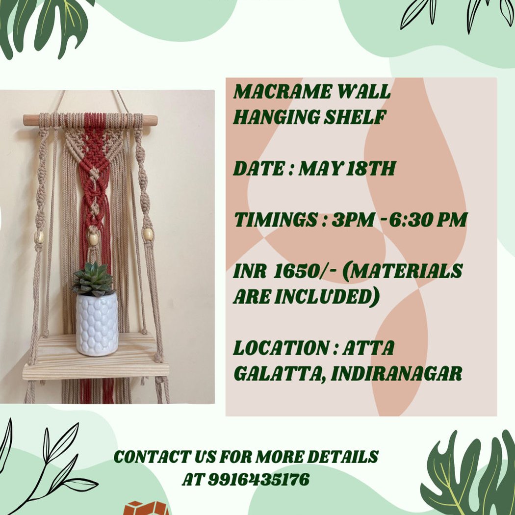 Macrame Wall Hanging Shelf Making Workshop 1