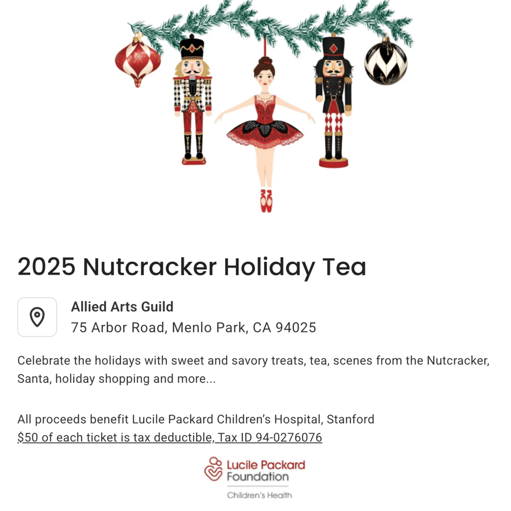 Allied Arts Guild Auxiliary Nutcracker Tea 1