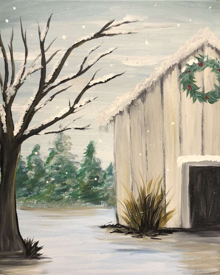 Rustic Winter Barn 1