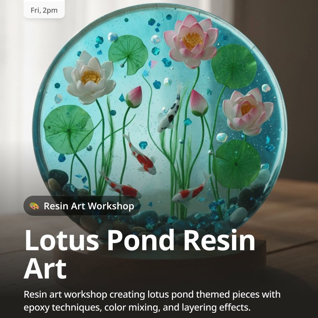 Lotus Pond Resin Art 1