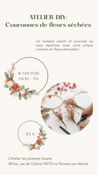 Atelier DIY : Couronnes de fleurs séchées 1