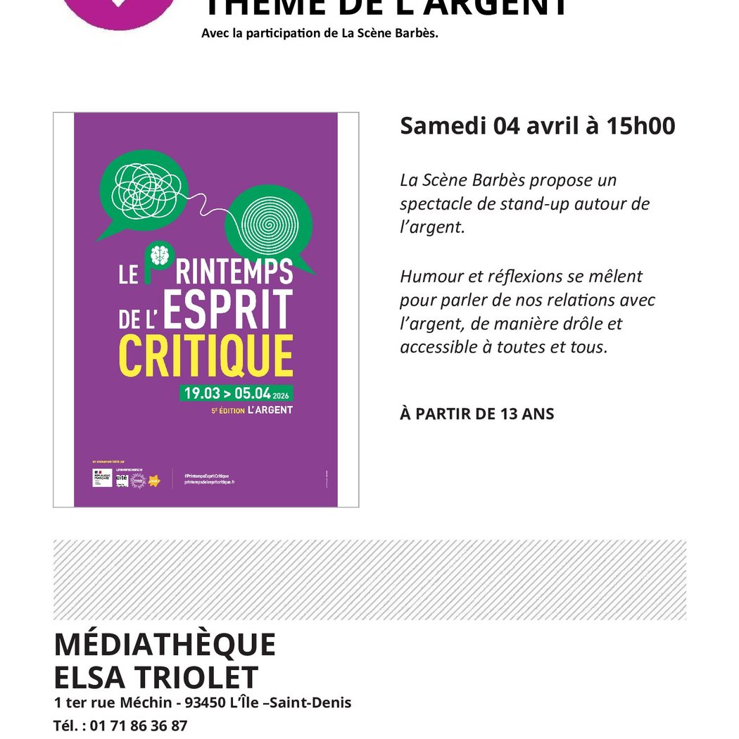 Spectacle de stand-up sur le rapport à l’argent 1