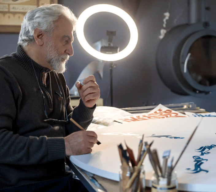Harmonic Forms, atelier de calligraphie avec Bahman Panahi 1