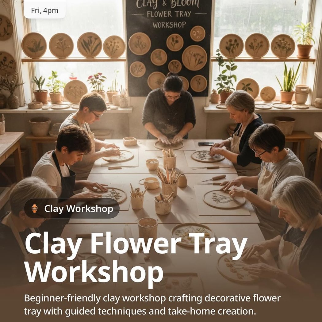 Clay Flower Tray Workshop 1