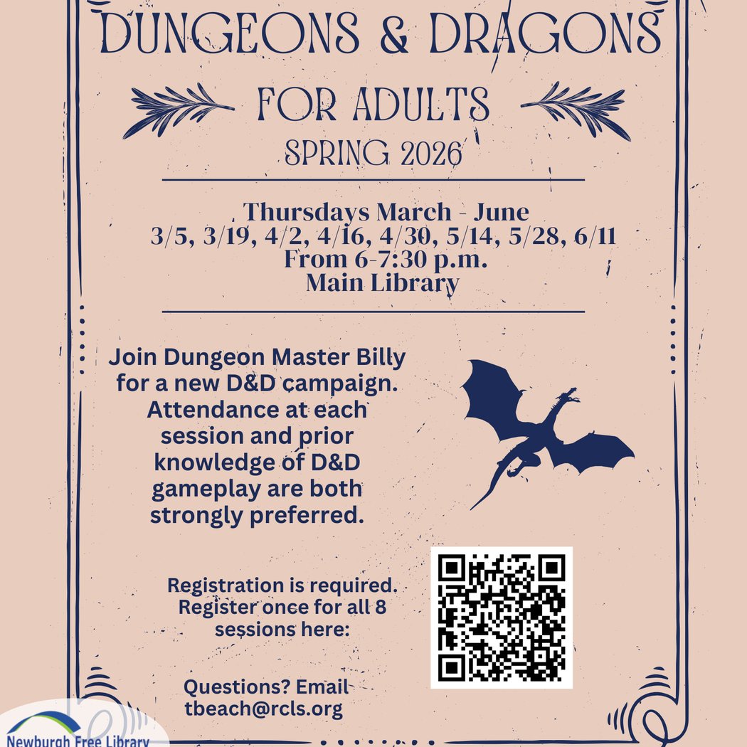 MAKE UP DAY: Dungeons & Dragons for Adults - Spring 2026 Campaign 1