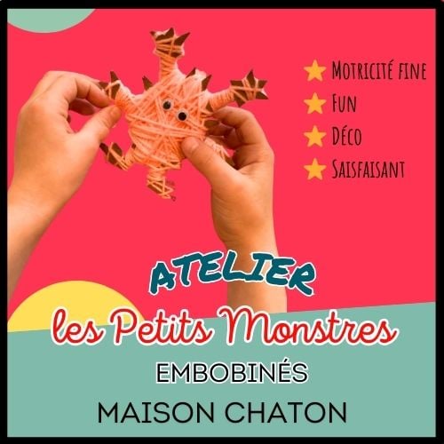 Atelier créatif - mes petites Monstres Embobinés - Activité enfant 1