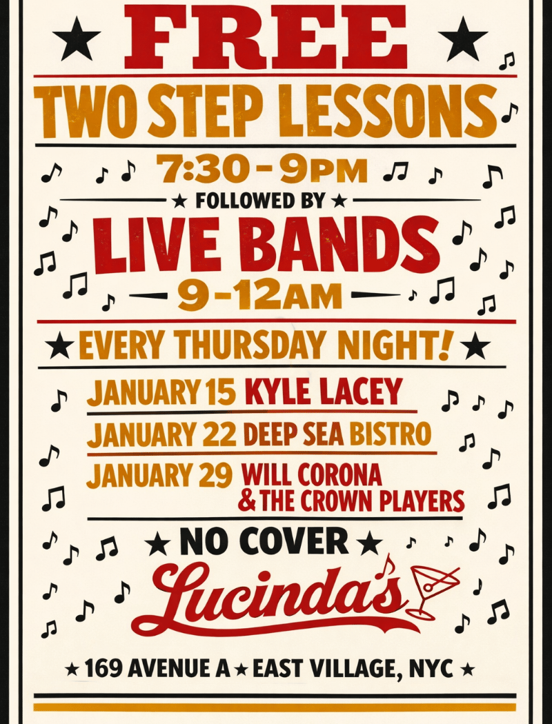 Live Music + Free Two Step Lessons 1