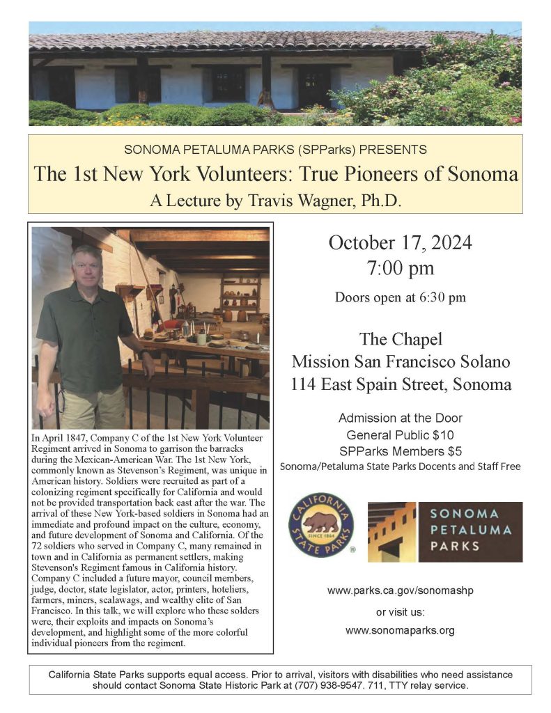 Lecture: Travis Wagner, PhD – The 1st New York Volunteers 1