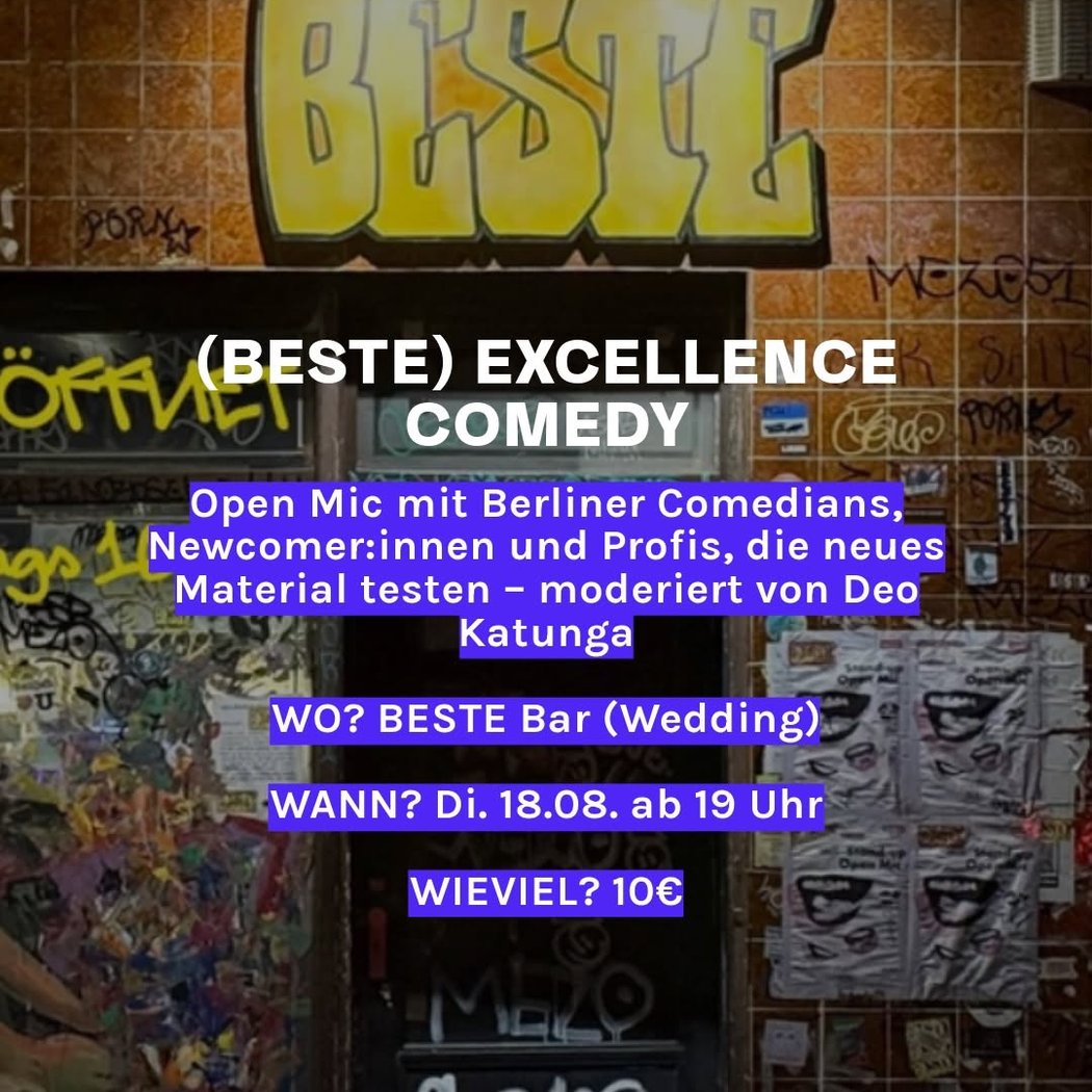 BESTE (BESTE) EXCELLENCE COMEDY Open Mic 1