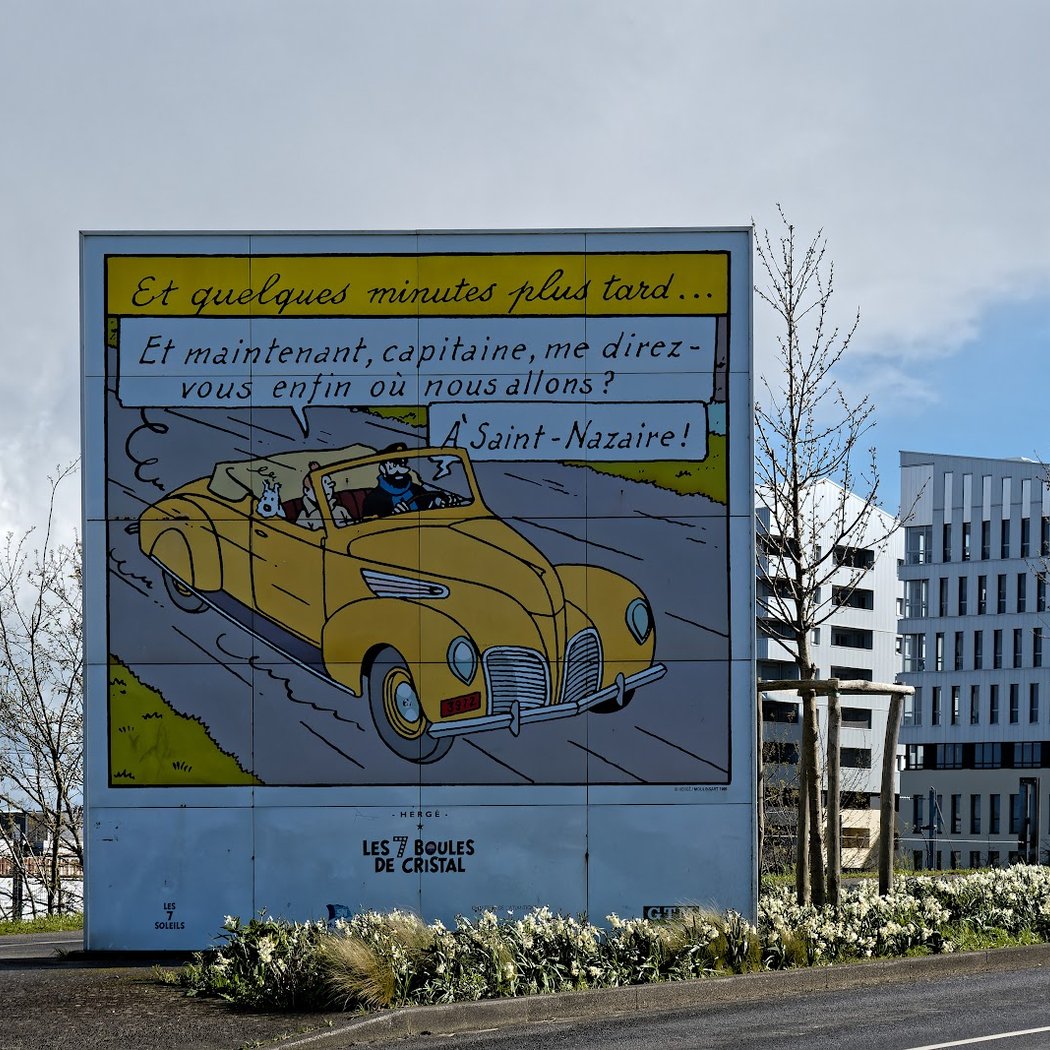 Affiche de Tintin et les 7 boules de Cristal à Saint-Nazaire 1