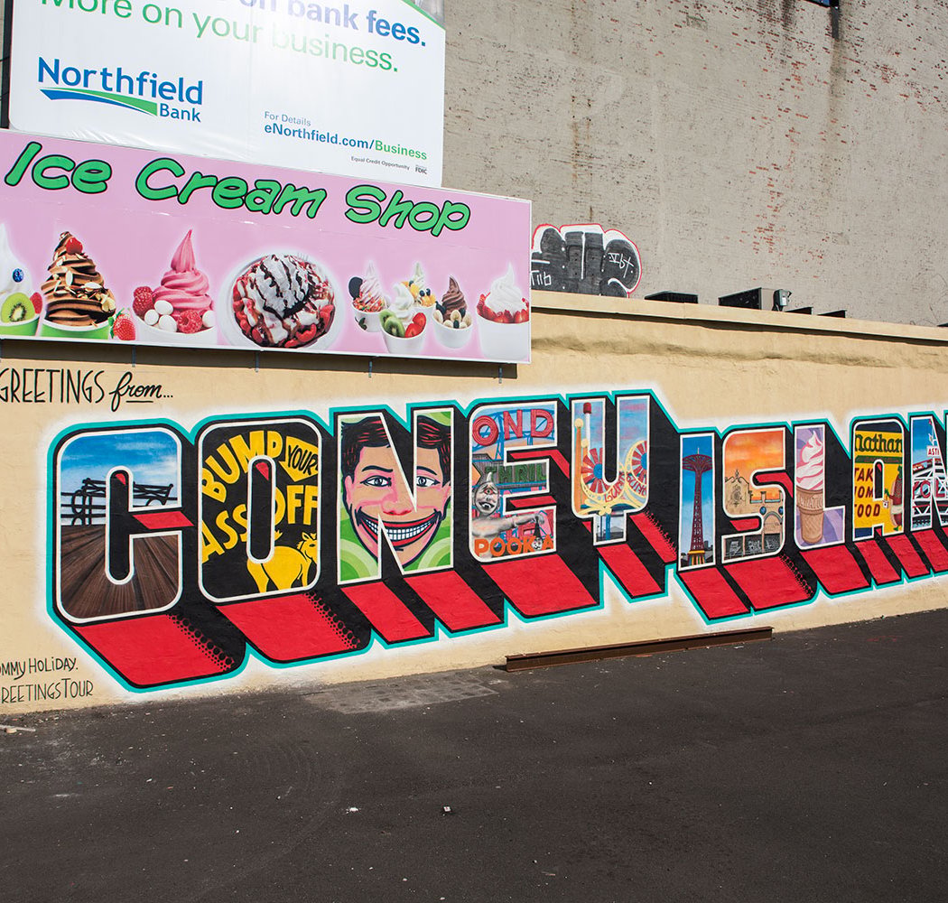 Greetings from Coney Island mural 1