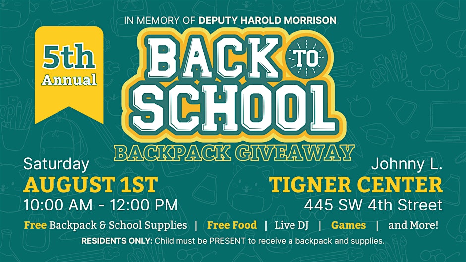 5th Annual Back to School Backpack Giveaway 1
