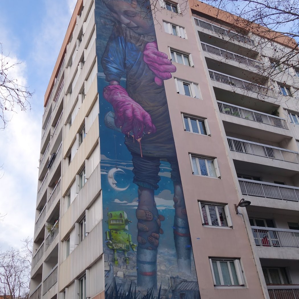 Fresque "Le Chat" de C215 2